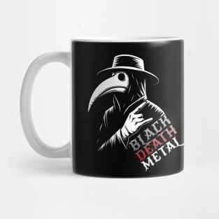 Creepy Metalhead Plague Doctor: Ready to Headbang! Mug